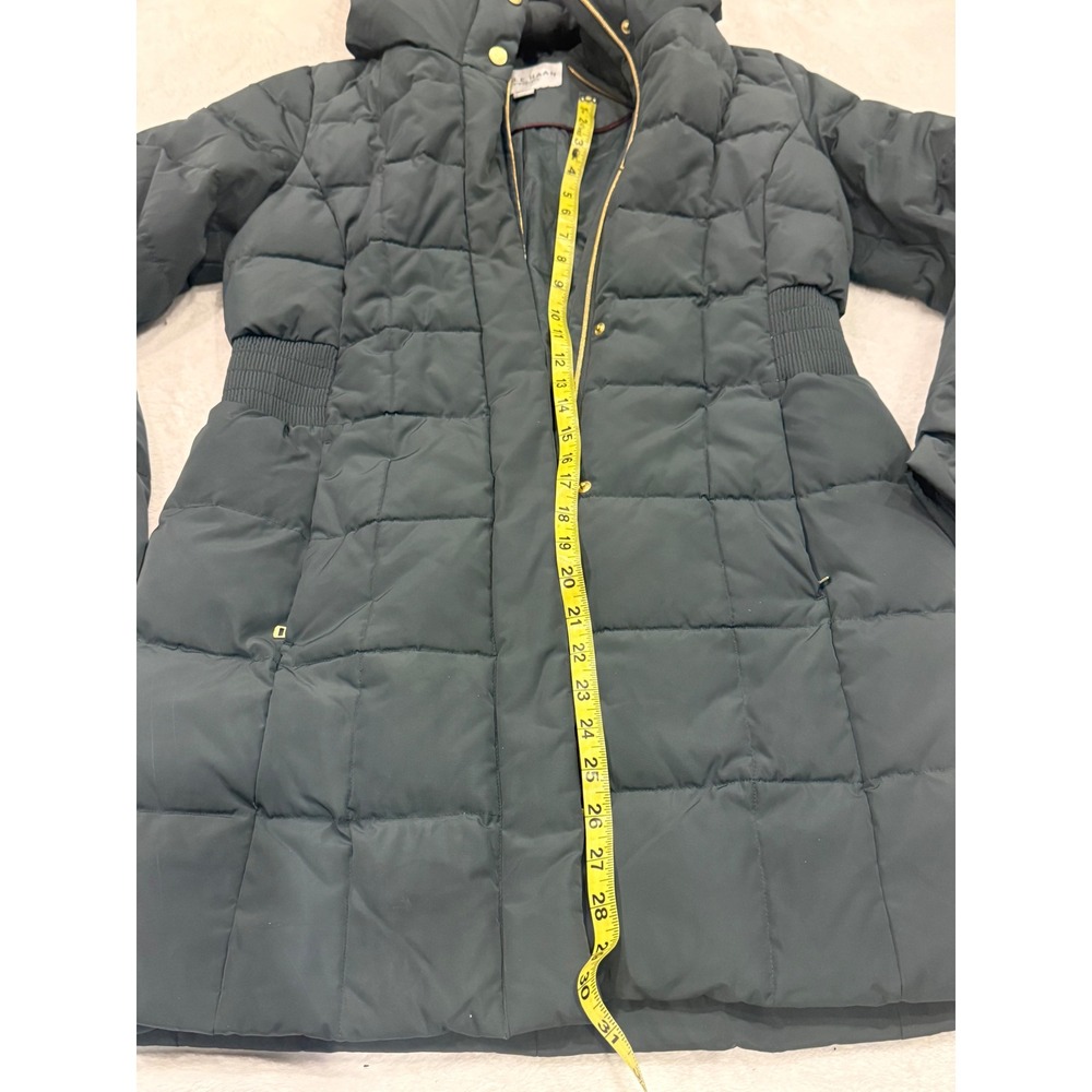 Cole Haan Signature Women's 32" Signature Hooded Taffeta Down Coat Green Small - Picture 6 of 10